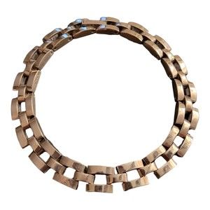 Vintage Bracelet  7" Silvertone Box Chain